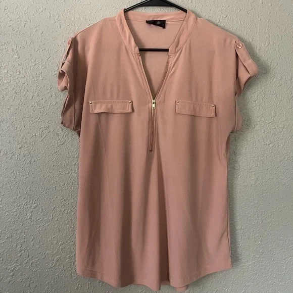 Pink Zip up blouse - Picture 5 of 9